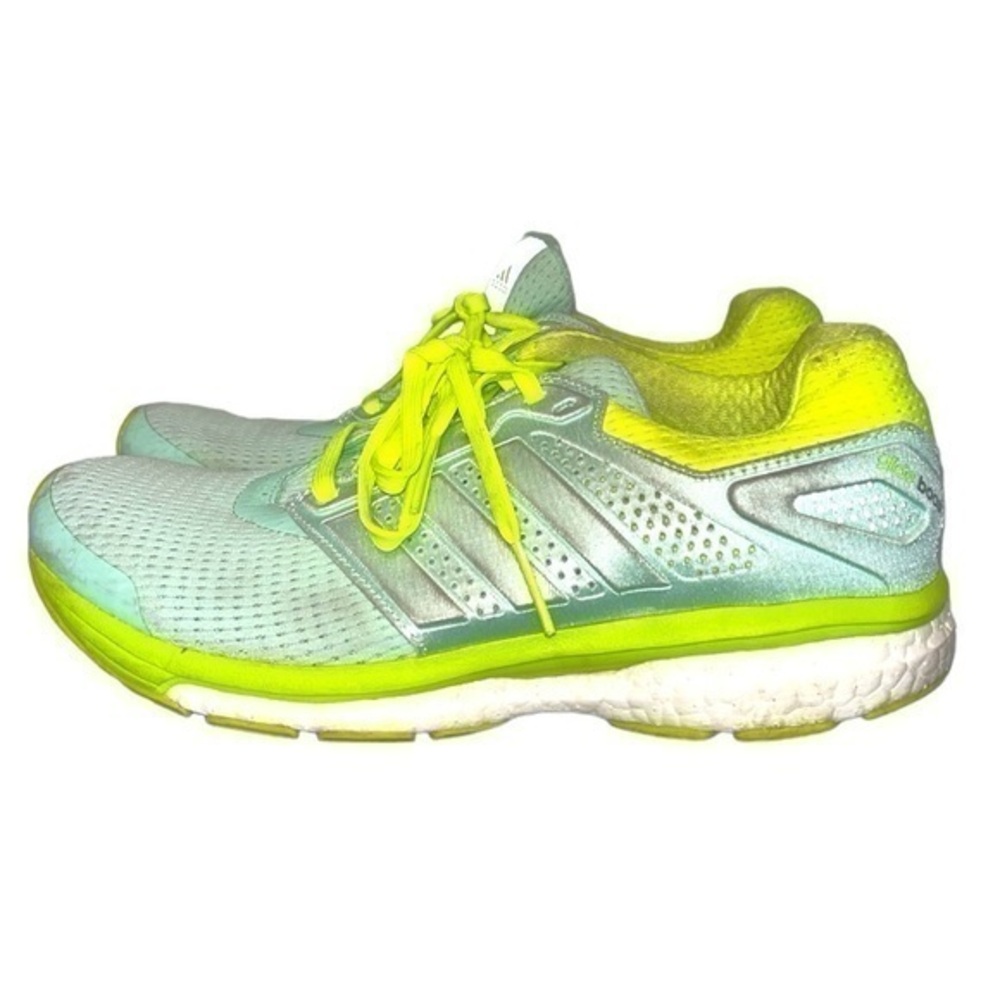 Adidas supernova glide boost 7 Running Shoes Women Size 9 1/2 neon lime yellow